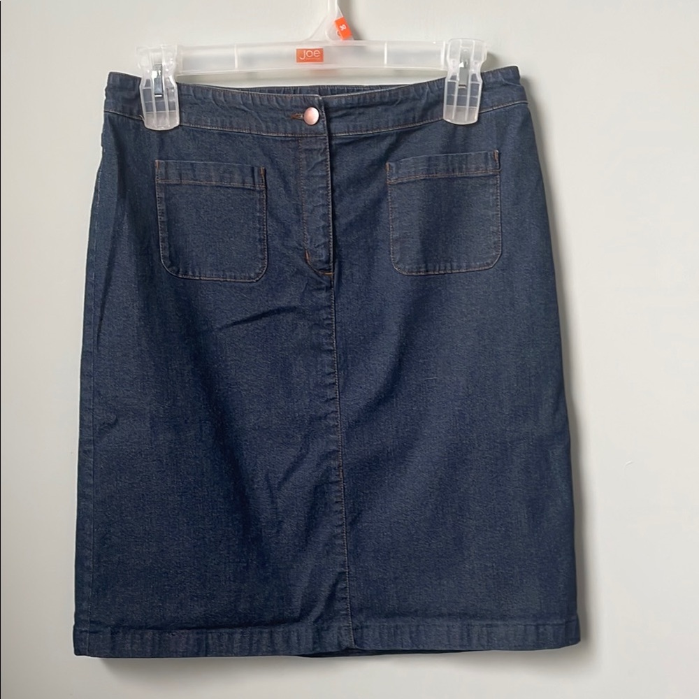 Eileen Fisher Blue Jean  Knee-Length skirt EUC